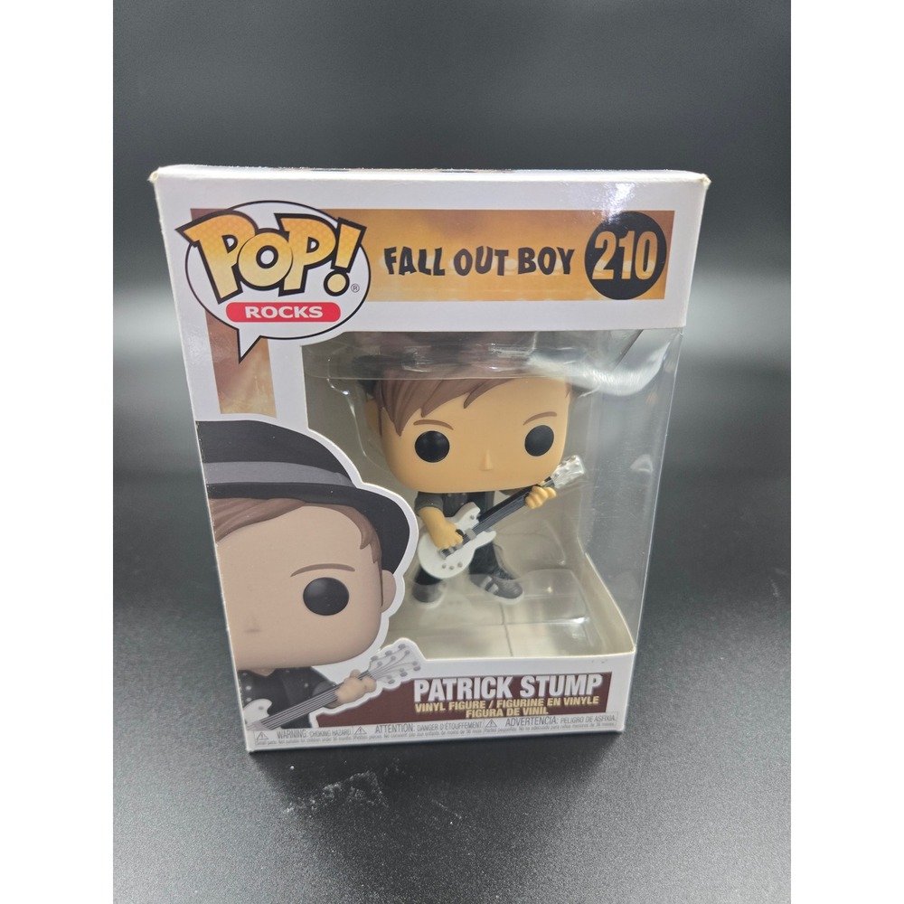 Funko Pop Rocks Fall Out Boy Patrick Stump 210 Vinyl Figure Fedora Guitar New